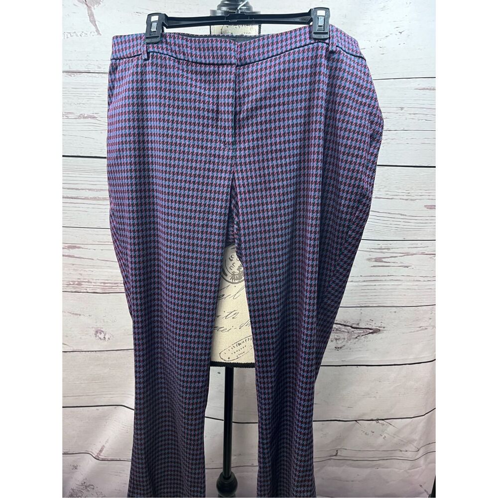 Express Columnist Barely Boot‎ Mid Rise Pants Houndstooth Stretch Women 16S 16C